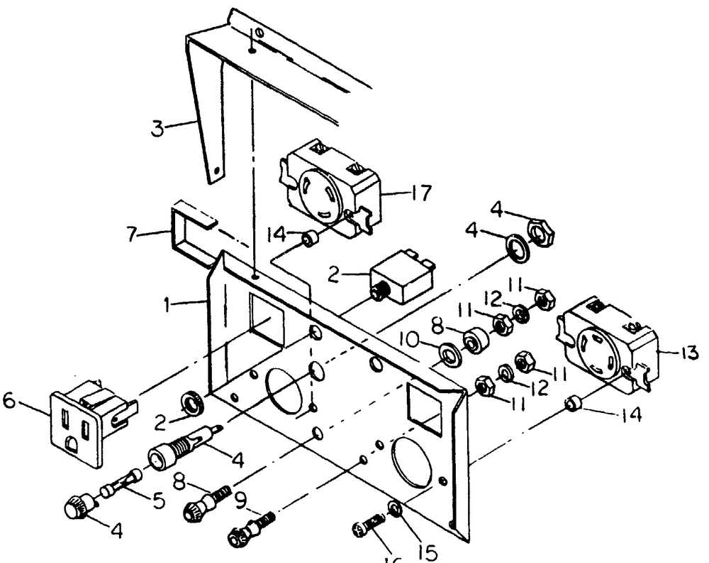 Panel Manual Start Units Diagram and Parts List for 8751-2-G4050  Briggs and Stratton Generator